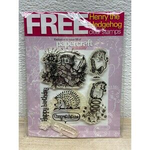 Henry The Hedgehog Clear Stamps New